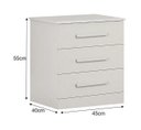 Ver imagem 2 de Mesa de Cabeceira Rubi 3 Gavetas Branco - Leifer