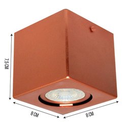 Spot Plafon Mini Sobrepor Alumínio Cobre Mr16 Gu10 - 2