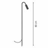 Luminária Haste Poste de Chão Jardim Grama Marrom 80cm GU10 - 2