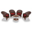 Ver imagem 1 de Conjunto 4 Poltronas 1 Mesa Centro Vermelho