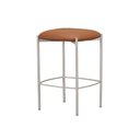Ver imagem 1 de Banqueta Violette Alta sem Encosto Couro Caramelo Base Aluminium - 77232