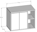 Ver imagem 3 de Gabinete de Banheiro Suspenso Minimalista Freijó 70cm