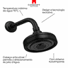 Ducha Autolimpante Preta Concept Metais - 6