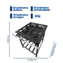 Ver imagem 4 de Fogão Industrial 4 Bocas 30x30 Baixa Pressão P5 Jcn