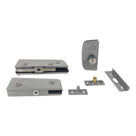 Kit 01 Instalação Porta de Vidro Pivotante V/a - Fosco - Aluminio