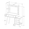 Penteadeira Camarim Mdf com Led Agata Luxo Basoto Brasil - 4