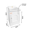 Ver imagem 2 de Gabinete Tanque Esfregador 20L Área de Serviço Branco 004