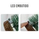 Ver imagem 4 de Mini Pinheiro de Natal LED Kit 2 Uni Fio de Fada Embutido Base de Madeira Casa Decoracao Arranjo Pre