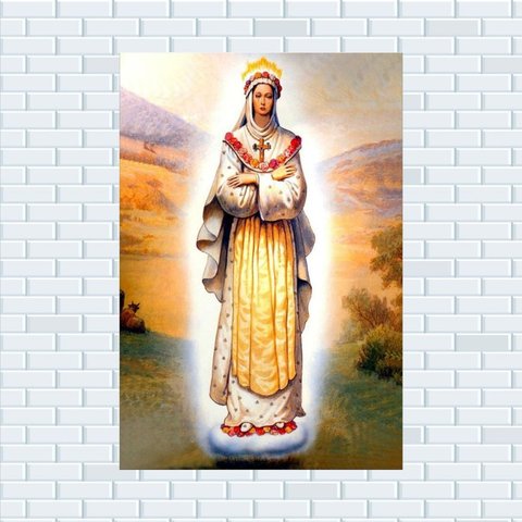 Placa Decorativa MDF Nossa Senhora De Salette Tamanho 20x27cm
