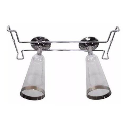Suporte Organizador Taças Reto 25cm Cromado Jomer 4350