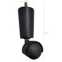 Ver imagem 2 de Conjunto de 4 Pés Cama Box Solteiro Casal Pés para Móveis Rodizio Madeira Tabaco