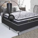 Ver imagem 4 de Conjunto de 4 Pés Cama Box Solteiro Casal Pés para Móveis Rodizio Madeira Tabaco
