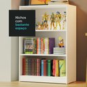 Ver imagem 6 de Estante Livreiro Madesa 6907 com 3 Nichos - Branco