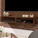 Ver imagem 3 de Painel para Tv Sala com Dois Nichos Ipanema - Giga Móveis:cedro