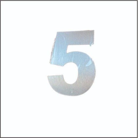 Numero Residencial Aço Escovado 13 Cm - Fundição Petrópolis Nº5