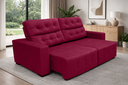Ver imagem 1 de Sofá Retrátil e Reclinável Siena 2.00m Super Pillow - Vinho