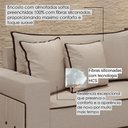 Ver imagem 4 de Sofá Fixo 4 Lugares Verona 2,56m Linho Creme