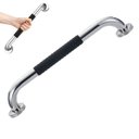 Ver imagem 1 de Barra de Apoio 60cm Inox Suporte Antiderrapante Banheiro Box Idoso Cadeirante Gestante Criança Casa