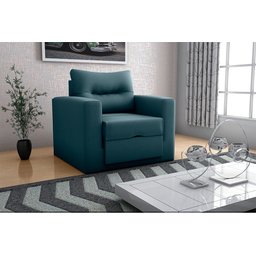 Poltrona Cama Soraia Super Confortável para Sala e Recepção:azul Petróleo - 3