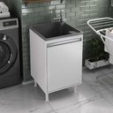 Ver imagem 5 de Tanque Lavanderia 26 Litros Torneira de Bancada + Gabinete Cor:cinza