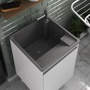 Ver imagem 6 de Tanque Lavanderia 26 Litros Torneira de Bancada + Gabinete Cor:cinza