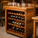 Ver imagem 6 de Aparador Buffet Adega Madeira Maciça Garrafeiro Área Gourmet Churrasqueira Cantinho do Vinho