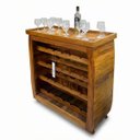 Ver imagem 1 de Aparador Buffet Adega Madeira Maciça Garrafeiro Área Gourmet Churrasqueira Cantinho do Vinho