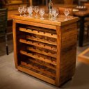 Ver imagem 2 de Aparador Buffet Adega Madeira Maciça Garrafeiro Área Gourmet Churrasqueira Cantinho do Vinho