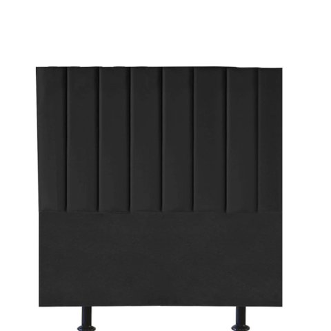 Cabeceira Estofada Casal 140CM Cora Courino Preto - D A DECOR D&A Decor