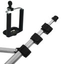 Ver imagem 2 de Tripé de Alumínio para Câmera Fotográfica e Celular Universal 1,0 Metro Prata