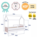 Ver imagem 3 de Cama Infantil Montessoriana com Gavetas sem Colchão Branco/Rosa - Completa Móveis