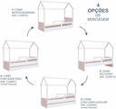 Ver imagem 4 de Cama Infantil Montessoriana com Gavetas sem Colchão Branco/Rosa - Completa Móveis