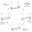 Ver imagem 4 de Cama Infantil Montessoriana com Gavetas sem Colchão Branco/Rosa - Completa Móveis