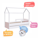 Ver imagem 5 de Cama Infantil Montessoriana com Gavetas sem Colchão Branco/Rosa - Completa Móveis