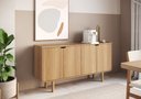 Ver imagem 4 de Balcão Buffet 160cm 4 Portas Orgânico Pé Madeira Aura Artesano | Hanover - Artesano Home