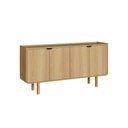 Ver imagem 1 de Balcão Buffet 160cm 4 Portas Orgânico Pé Madeira Aura Artesano | Hanover - Artesano Home