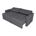 Ver imagem 3 de Sofá Cama Reclinável 2 Lugares 220cm Nayla Boucle Cinza Matrix