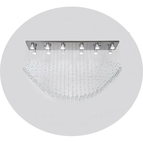 Lustre Luminária de Cristal para Sala de Jantar Retangular
