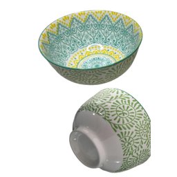kit 6 Bowls Cumbucas Tigelas Potes porcelana Estampada 300ml MEK Kit 6 Tigelas Cumbucas Bowls 300ml  - 4