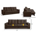 Ver imagem 3 de Sofá Retrátil e Reclinável 2 Lugares 1,90m com Molas Melissa Suede Rover & Beato