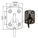 Ver imagem 3 de Gancho de Rede Reforçado, Modelo Classic, Resistente, Antique 200kg