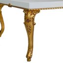 Ver imagem 3 de Mesa de Jantar Branco Laqueado com Dourado 310x100cm + 10 Cadeiras