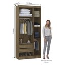 Ver imagem 3 de Guarda Roupa Modulado 101,50cm 3 Portas Paris Luciane Móveis