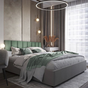 Ver imagem 2 de Kit 5 Cabeceiras de Cama Solteiro Estofada Modulada 1,00mx45cm
