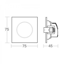 Spot de Led Embutir Alltop Mr11 Quadrado 3w Bivolt Taschibra 4000k Branco Neutro - 5