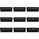 Ver imagem 1 de 9 Micro Spot LED Triplo Downlight Embutido 3000k Preto BET58