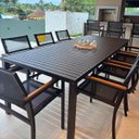 Ver imagem 2 de Conjunto de Mesa Ripada 8 Lugares Amélia de Jardim Piscina Jantar