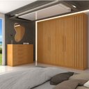 Ver imagem 1 de Guarda-roupa Casal Astoria 7 Portas 8 Gavetas Cinamomo - Panorama Móveis