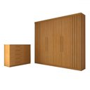 Ver imagem 3 de Guarda-roupa Casal Astoria 7 Portas 8 Gavetas Cinamomo - Panorama Móveis