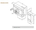 Ver imagem 3 de Fechadura de Sobrepor Stam para Portão 701/100 Preto Fosco com Espelho Inox